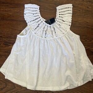 Lucky Brand NWT White Boho Peasant Blouse Size Small $89.50